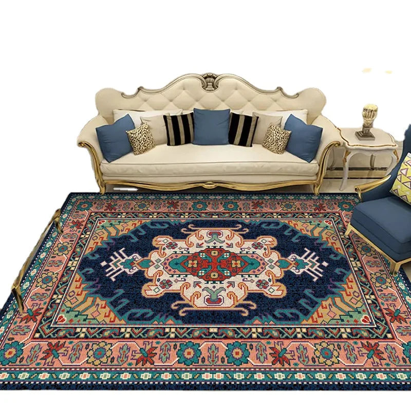 Wholesale Turkish Smooth Edge  hd Double Jacquard Printed Living Room Center Rug Carpet 160*230