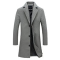 New Autumn Fashion Design Long Coat Woolen Blended Plus Size Men Jacket Slim Trench Coat