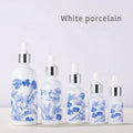 Luxury Small Porcelain Glass Dropper Bottle 10ml 15ml 30ml 50ml 100ml Capacity for Skin Care Serums Eye Drops Opal White