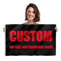 Promotional Product Hot Sale Custom Printing 100%Polyester Car Flag WIth Decoration  Custom 3*5ft  Flags