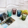 Top Seller Glass Dof Tumbler Milk Glass Vintage Water Glasses Blue Green Purple Smoke Drinking Glass Cup for Restaurant Canteen