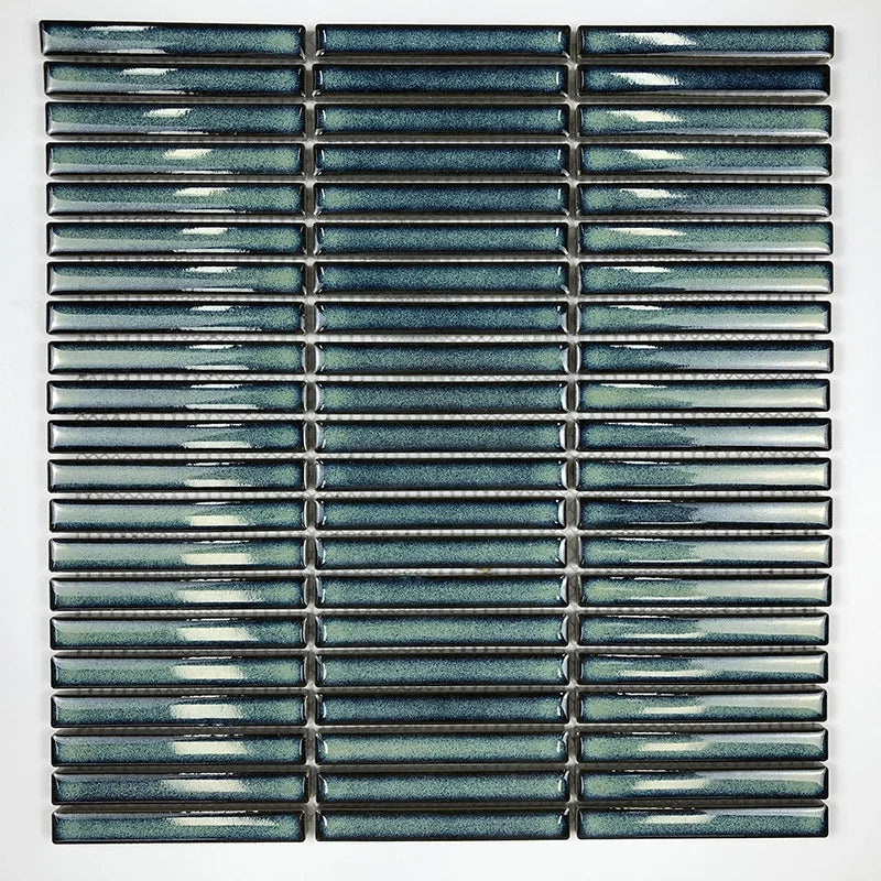Home Building Decorative Long Fine Wall Rectangular Stacked Strip Tile Murals Ceramic Mosaic