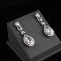 Luxury Zircon Pendant Dangle Earrings for Women-Trendy Tarnish Free Jewelry Wedding/Party/Gift Bridal Charm
