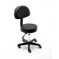 Gym Hairdressing Nail Salon Round Makeup Chair Beauty Stool with Pulley Rotating Lifting Backrest Special for Workers Salon Use