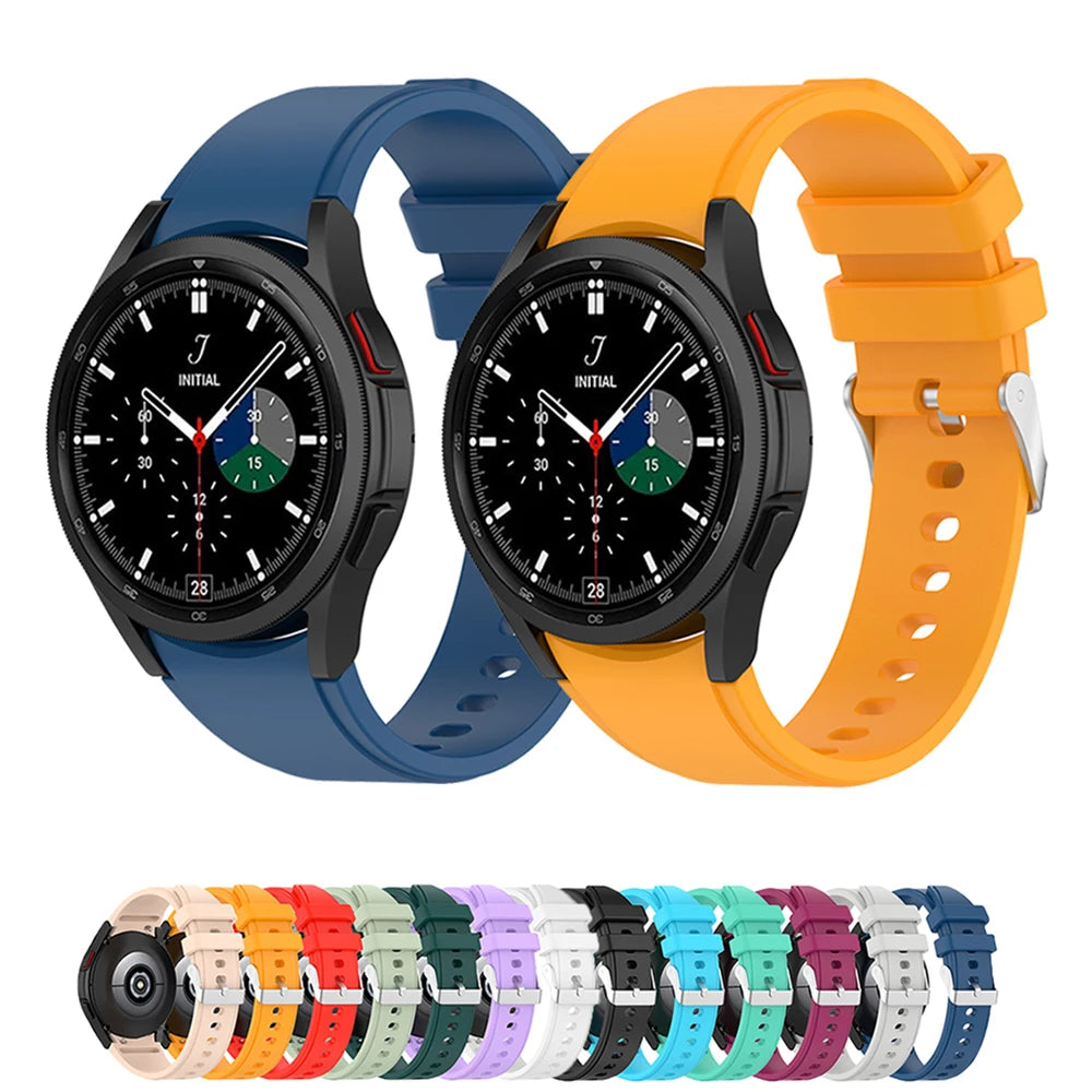 Correa De 20 mm Replacement Smartwatch Silicone Smart Watch 4 Band Strap for Samsung Galaxy Watch4 Classic 5 6 7 Pro