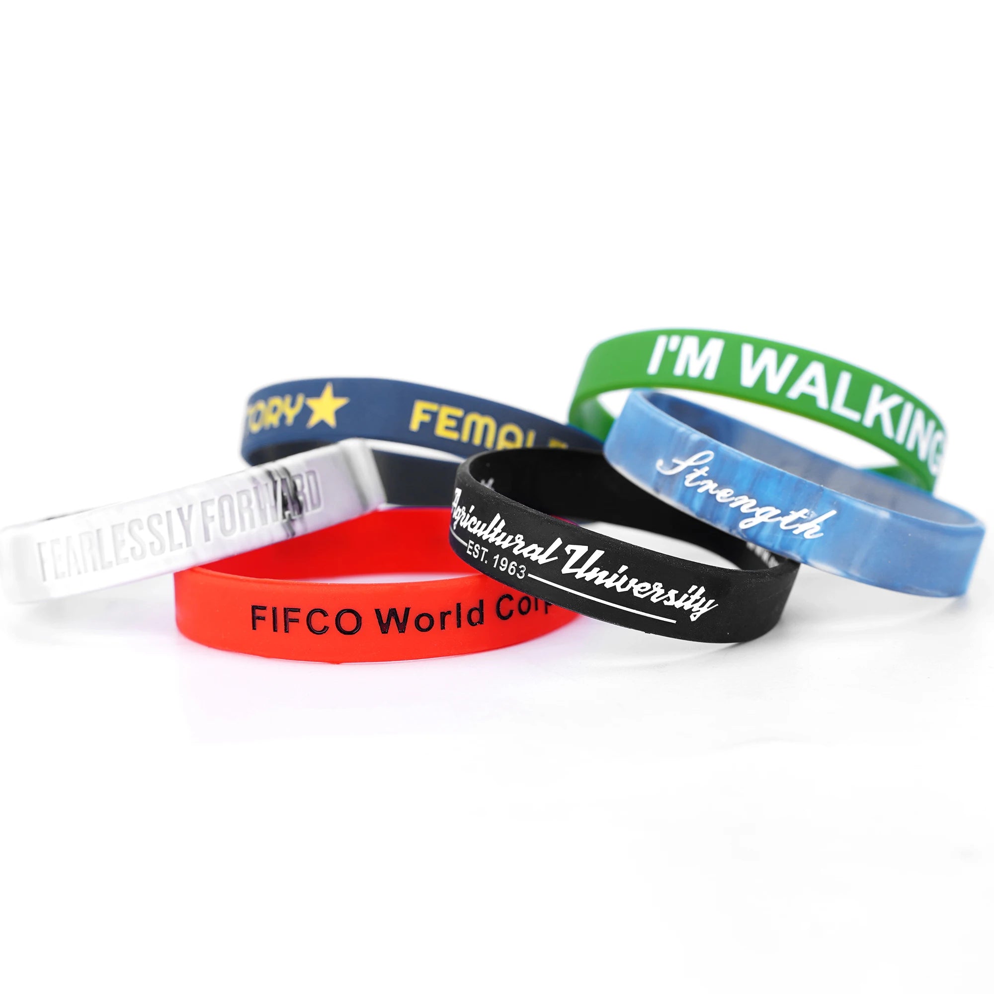 Wholesale New Design Custom Text Glow in Dark Rubber Anti Mosquito Sport Health Customized Rubber Silicone Wristband