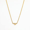 Joolim Waterproof 18K Gold Plated Gradient Round Zirconia Pendant Tiny Dainty Chain Necklace Stainless Steel Fashion Jewelry