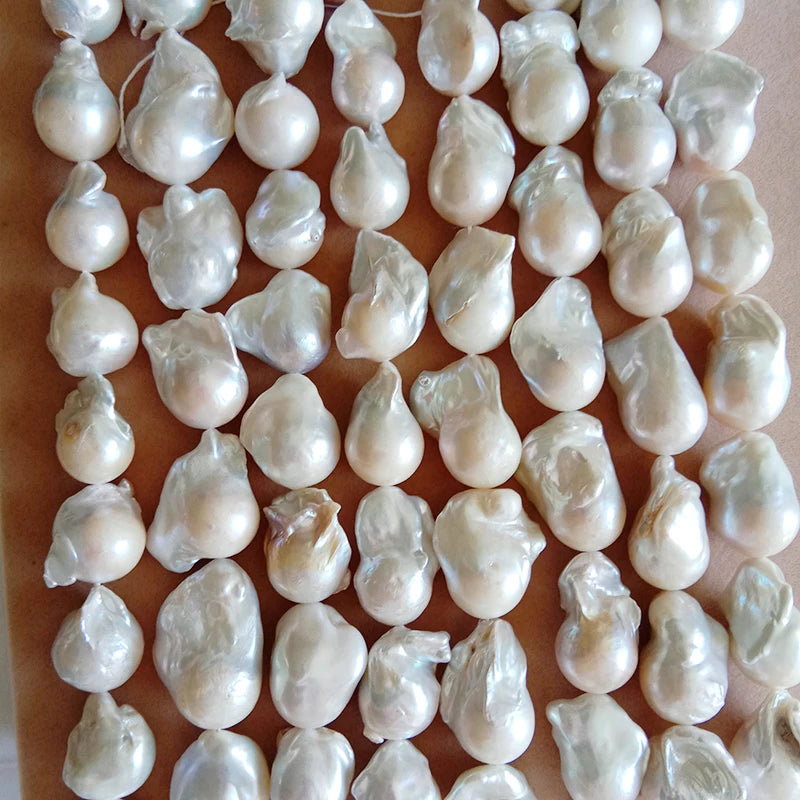 DIY Pearl Beads100% Nature Freshwater Loose Pearl With Baroque Shape BIGGEST BAROQUE Shape Pearl .11-22 Mmnice Nature Color