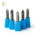 Granite Milling Cutter 60 Degrees V Bit 120 3D Engraving Bits PCD Diamond Router Bits for Granite Marble Use CNC Engraving