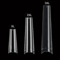 Clear Salons ABS Nail Tips  Artificial Xl XXL 3XL Coffin No C Curve