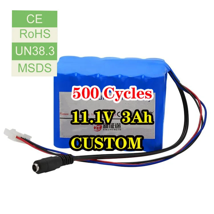 Best Battery NCM Rechargeable 3S1P 3000mAh 11.1v 18650 Li-ion Battery Pack 11.1v 3Ah Battery for Outdoor Lights