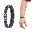 Men Carbon Blue Fiber Titanium Slimming Therapy Magnetic Bracelet Weight Loss Anti-Fatigue Healing Bracelet Body Slimming