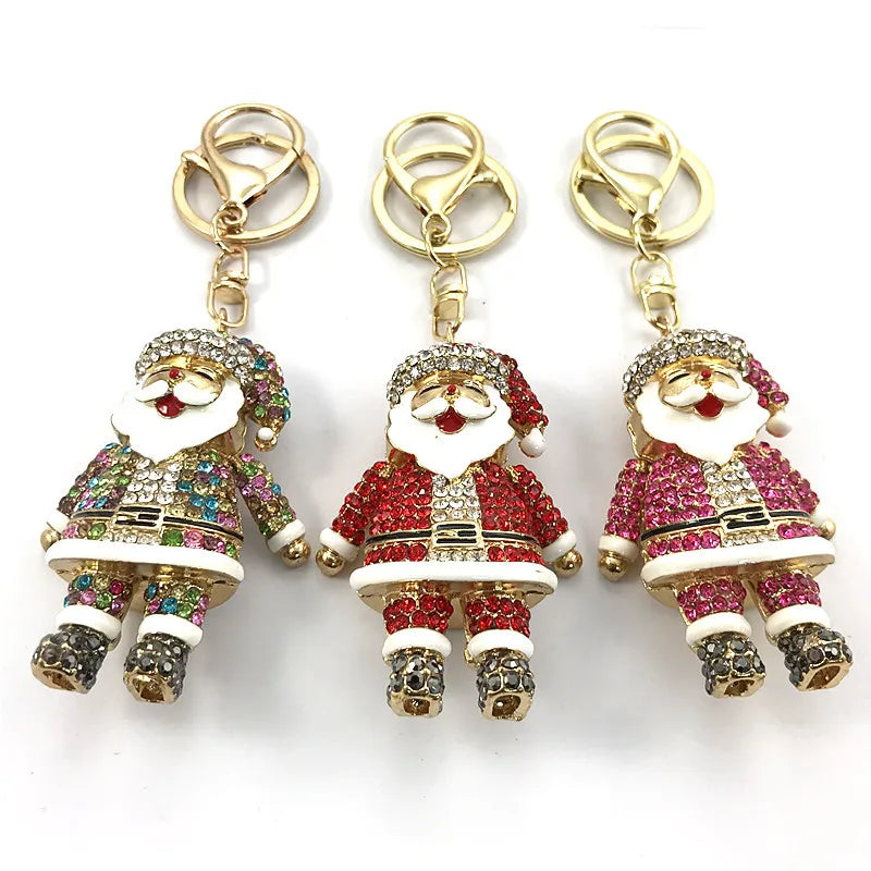 Factory Price Merry Christmas Keychain Zinc Alloy Customize Metal Key Ring Car Bag Phone Accessories Key Chain