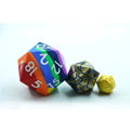 Custom Logo 3-Color Stripe DND Single Die Silicone Rubber Polyhedral Dice 33MM Size