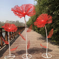 White and Red Wedding Stage Paper Flowers Giant Floral Decorations for Christmas and Wedding Parties Window Stage Decorations