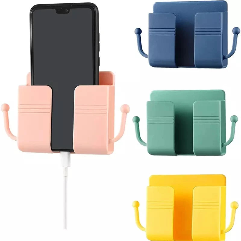 Mobile Charging Port Remote Control Wall Beside Organizer Storage Box Plastic Charging Remote Wall Brackets Holder
