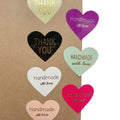 100pcs/pack Heart Shaped Thank You Handmade Scrapbooking Label Seal Sticker DIY Waterproof Paper Self-Adhesive Gift Stickers