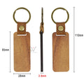 Blank Customizable Acacia Wood Keychain Lettering Gift for Mother and Father