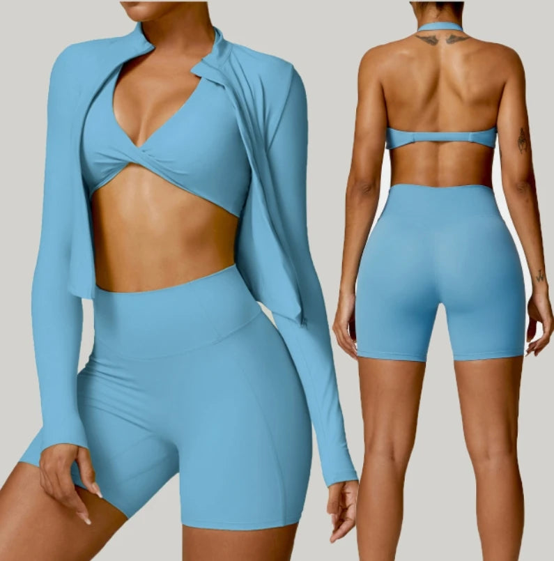 Workout Sets for Women Yoga Suit Fitness Women 3PCS Sports Run Yoga Set Women Gym Fitness Sets