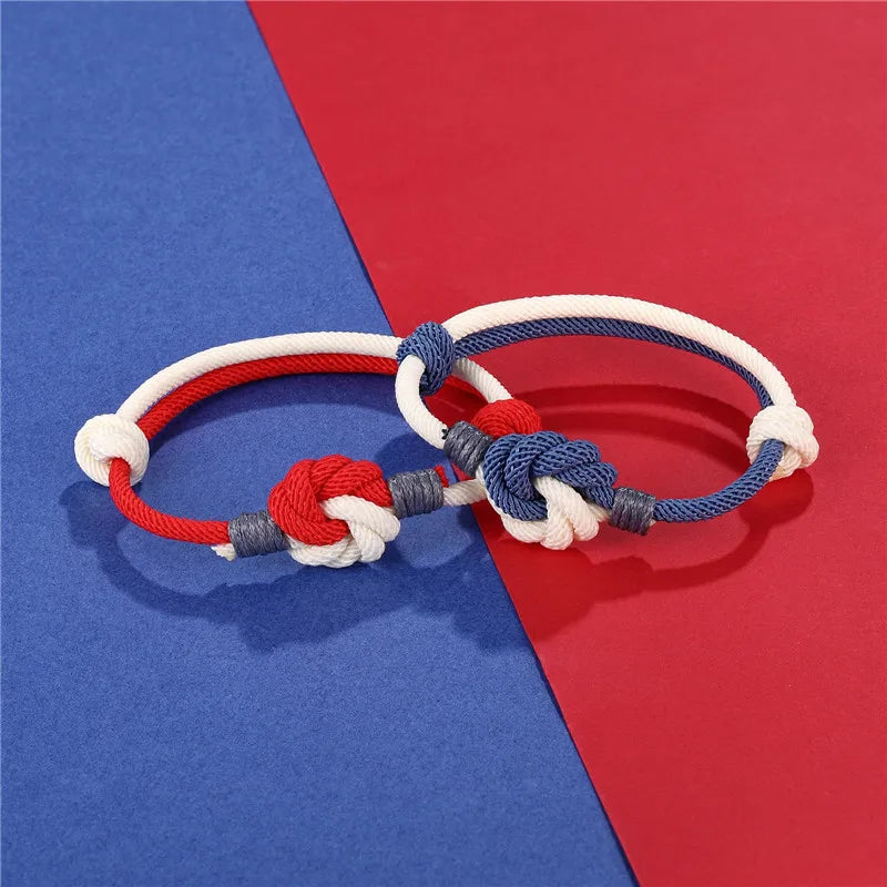 New Arrival Two-Color Milan Rope Bracelet Handmade Woven Wrap Bracelets for Christian Lovers Colorful Gift for Couples