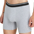Stretchy Breathable 95% Cotton/5% Spandex Multiple Color Men's Long Leg Boxer Briefs Comfort Fit for Daily Wear