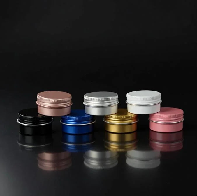 WOGU Skincare Storage Cosmetic Packaging 30ml 1oz Rose Gold Silver Black Metal Tin Aluminum Cans Aluminum Creams Jars