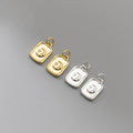 Fashion 925 Sterling Silver Sun and Moon Square Plate Charm Pendant for Bracelet Necklace Making Accessories