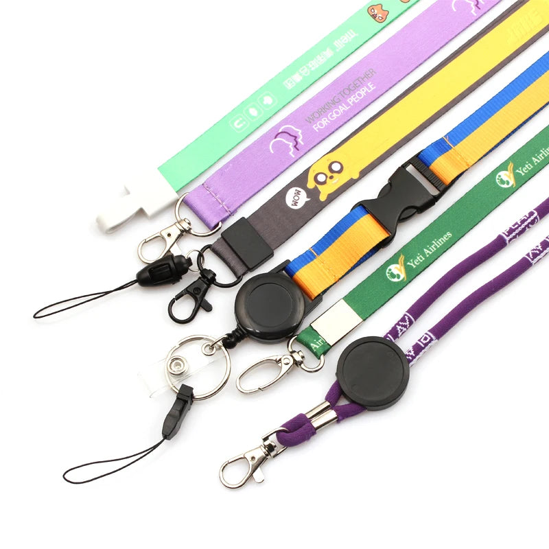 Wholesale Factory Price Custom Fashion Lanyard with Logo Custom Silk Screen Print Polyester Lanyard Strap and Hook Accessory