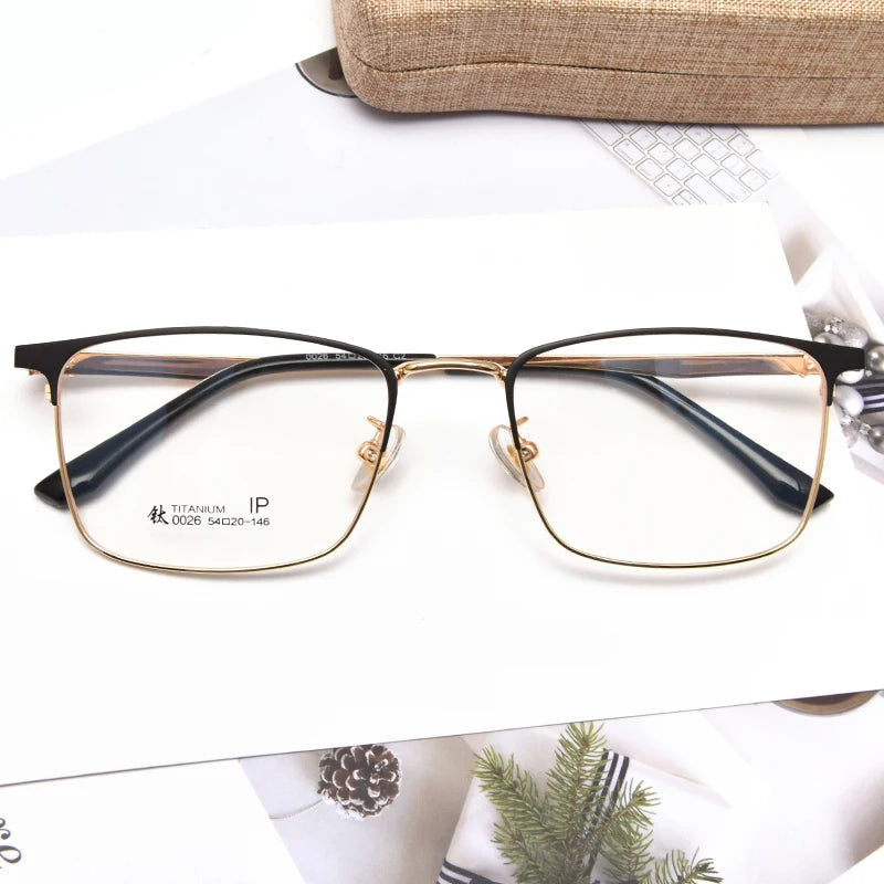 High Quality Custom logo Fashion Classic Titanium Optical Eyeglasses Eyewear Frames