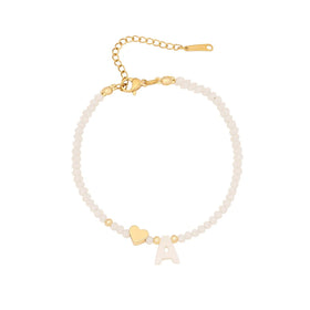 Women Fashionable Jewelry New White Shell 26 Letter Bracelet Initial