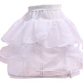 2-Layer Ruffled Lace Petticoat for Kids Girls Ballet Performance Dress with Elastic Waist Bustle Performance Children's Dress