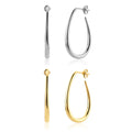 FUAMAY S925 Big Stud Rhodium Plated 18K Gold Plated Thin Big Earrings