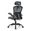 High Back Armchair Adjustable Lumbar Support Ergonomic Office Chair Desk Chair with Fold-Up Armrests