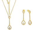 Custom OEM 18K Gold Plated Necklaces Earrings Jewelry Set Luxury Fine Jewelry Women 925 Sterling Silver Cubic Zirconia Set