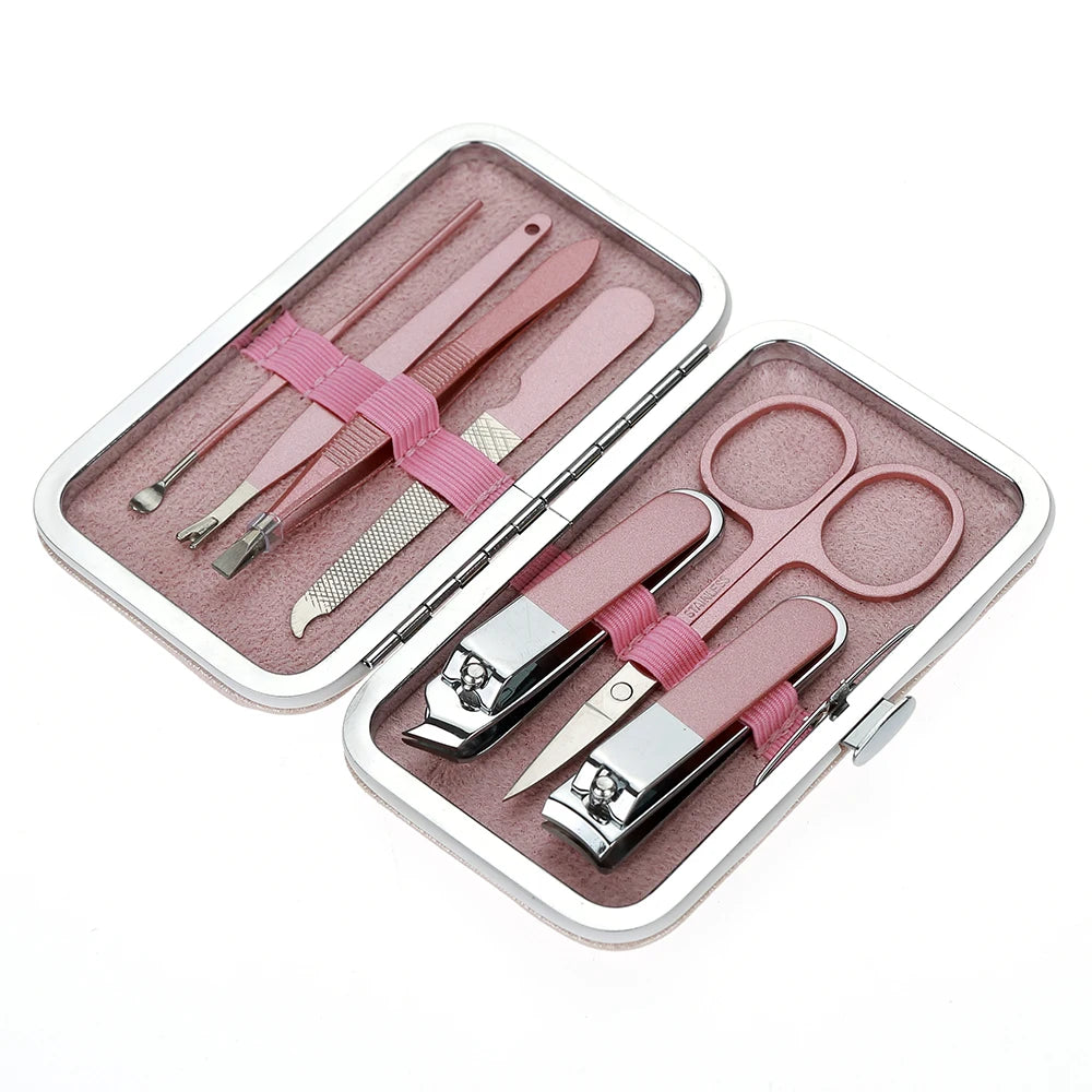 7pcs Little Star Fashionable Stainless Steel Nail Trimmer Kit Personal Care Manicure Set with Beauty Tools