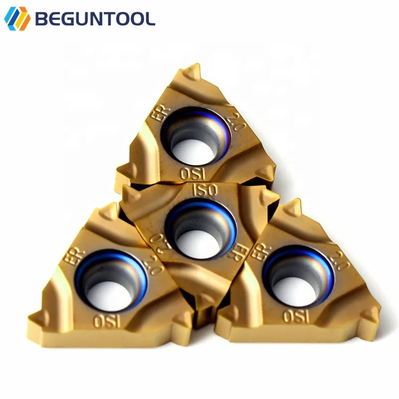 16ER 2.0/2.5/3.0 PVD Coated Triangle CNC Metal Lathe Indexable Tungsten Carbide Threading Insert OEM for SER Threading Holder cnc inserts
