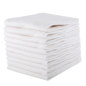 High Absorbency 4-Layer Bamboo Cotton Inserts Washable Reusable Nappies Liner Booster Leak Guard for Children Diapers