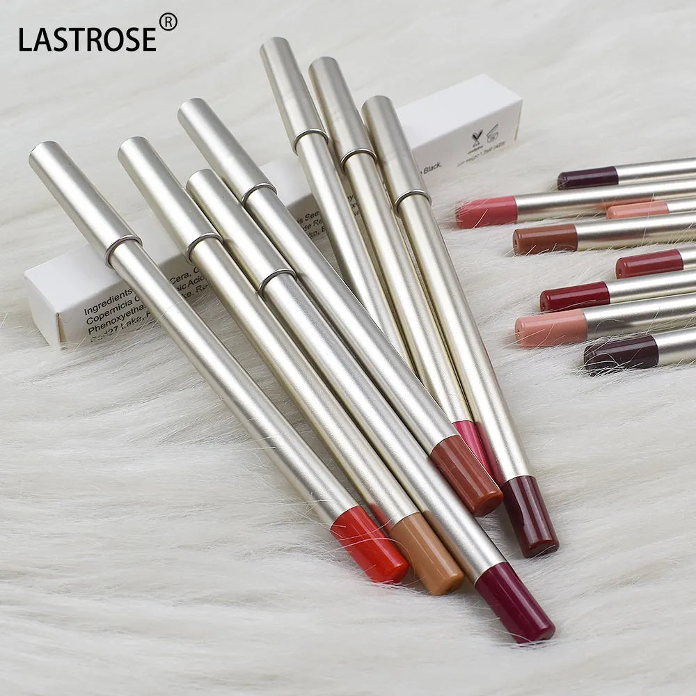 8-Color Matte Lip Liner Pencil Long-Lasting Waterproof and Non-Stick Cruelty-Free Vegan-Friendly Makeup Essential