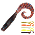 Spinpoler Soft Plastic Saltwater Bass Fishing Lure Big Grub Tails 55mm/65mm/70mm/80mm Worm Swimbait Artificial Soft Bait Tackle
