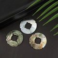 Natural Shell Mother of Pearl Round Square Hole Diy Jewelry Making Crafts Accessories