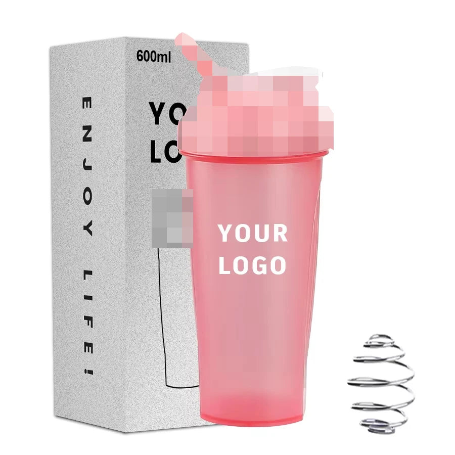 Factory Supply 400Ml 600Mlgym Sport Plastic Protein  Drink Bottle Instant Powder Drink Shake Cup With Mixer Ball