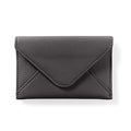 Luxury Custom Logo Minimalist RFID Flip Cover Genuine Leather Small Business Envelope ID Credit Card Holder Case Button Closure