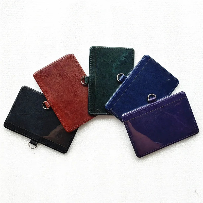 Custom PU Leather Work ID Card Holder Business Doctor Exhibition Card Office Accessories