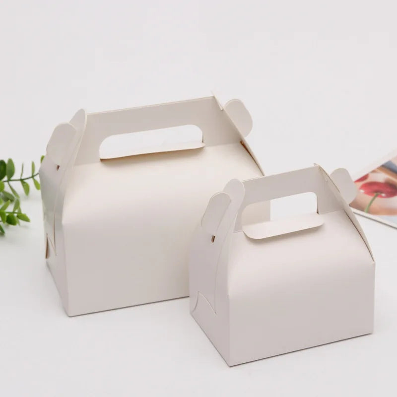 Custom Printed Foldable Cake Carrier for Bakery Craft Case with Handle for Cookie Gift Cupcake Box Featuring Embossed Design