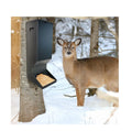 Patio Large Metal Hanging Deer Feeder Box Heavy Duty Automatic Dispenser with Black Power Coating Gravity Feeding Station