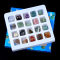 20pcs Mix Natural Crystals Agate Irregular Shape Mini Gemstone Healing Energy Polished Specimen Boxed Ore