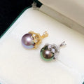 P1450 11-12mm DIY Natural  Freshwater Pearl Charm Pendant Necklace Accessory 925 Sterling Silver Jewelry for Women Without Chain