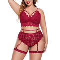 Valentine Day Lace Lingerie Sexy Women's Underwear Transparent Bra Party Sets Lace Lingerie Bra Underwear Set