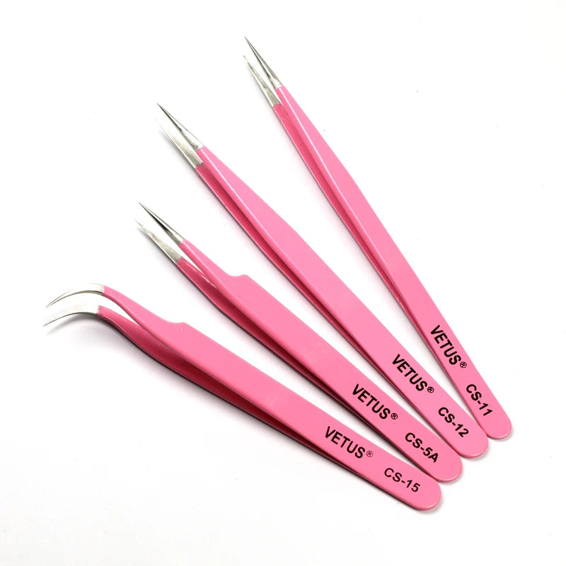 CS-5A CS-11 CS-12 CS-15 Lash Extension Tool Private Label Custom VETUS Eyelash Tweezers