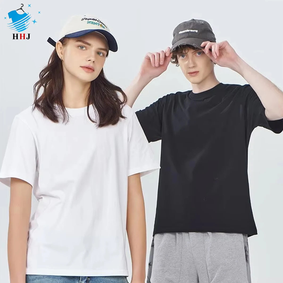 Factory Direct 220g Combed Compact Cotton Short Sleeve T-Shirt Blank Customizable Logo Super Convenient for Men and Women